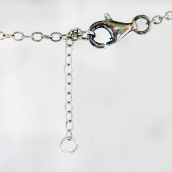 STERLING SILVER PINK SAPPHIRE PENDANT NECKLACE NEW - Picture 5 of 5